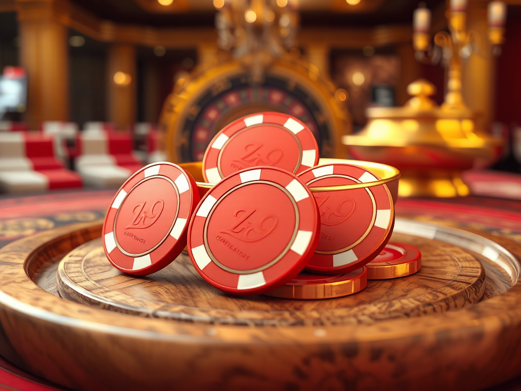 Hình Ảnh Minh Họa Luật Chơi Xóc Đĩa Sunwin Cho Người Mới Bắt Đầu Với Bốn Đồng Xu Hai Màu Đỏ Trắng Trên Đĩa Gỗ Sang Trọng. Hình ảnh minh họa luật chơi xóc đĩa Sunwin cho người mới bắt đầu với bốn đồng xu hai màu đỏ trắng trên đĩa gỗ sang trọng.