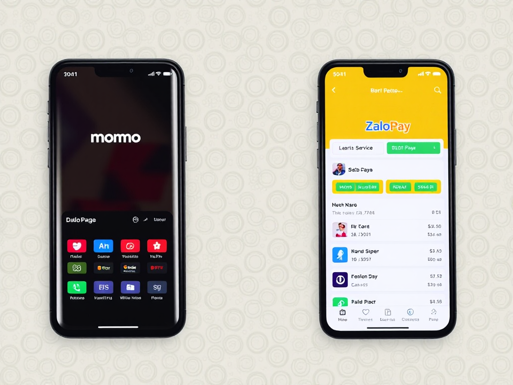 So Sánh Giao Diện Momo Và Zalopay Trên Điện Thoại, Minh Họa **Phương Thức Nạp Tiền Sunwin Qua Ví Điện Tử 2026** Tiện Lợi Hơn Chuyển Khoản Ngân Hàng. So sánh giao diện Momo và ZaloPay trên điện thoại, minh họa **phương thức nạp tiền Sunwin qua ví điện tử 2026** tiện lợi hơn chuyển khoản ngân hàng.