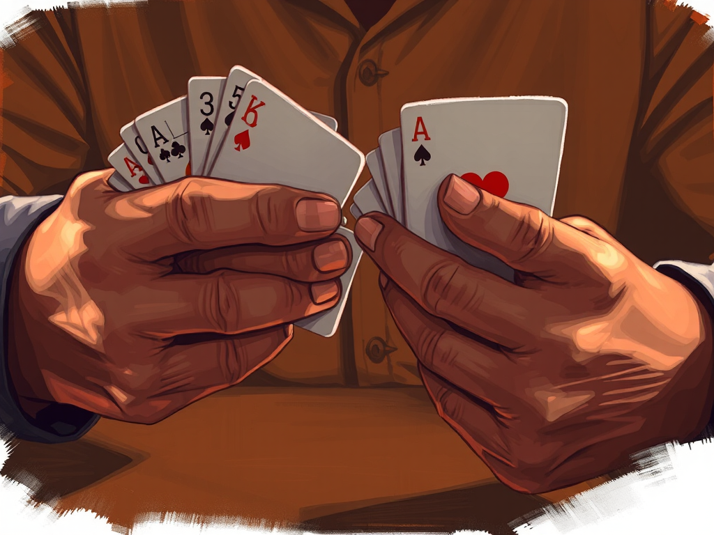 Tay Người Chơi Tiến Lên Miền Nam Sunwin Đang Giữ Bài &Quot;Heo&Quot; Và Tính Toán Chiến Thuật Xả Bài Thông Minh Để Tránh Bị Phạt Thối. Tay người chơi Tiến Lên Miền Nam Sunwin đang giữ bài "heo" và tính toán chiến thuật xả bài thông minh để tránh bị phạt thối.